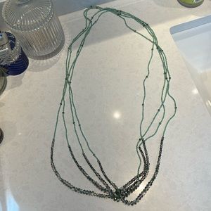 4 Blue Zircon Faceted Rondelle Gemstone Beads Necklaces